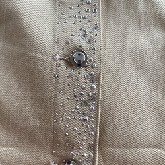 QUACKER FACTORY TAN  RHINESTONE SLEEVELESS VEST NWT 1X - Picture 8 of 8